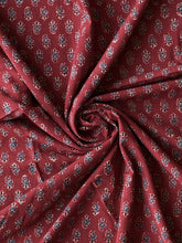 Load image into Gallery viewer, Ajrakh Cotton Fabric 2 - Hand Block Print Natural Dye Yardage