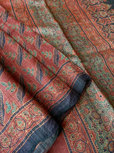 Load image into Gallery viewer, Ajrakh Tussar Silk Saree