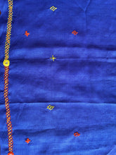 Load image into Gallery viewer, Lambani Embroidered Tussar Leheriya Saree