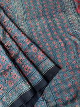 Load image into Gallery viewer, Ajrakh Mulberry Silk Saree