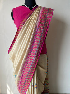 Lambani Karvati Kinaar Vidarbha Tussar Handwoven Saree