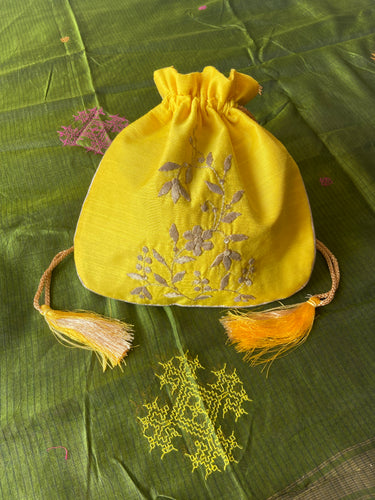 Silk Potli Yellow