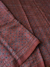Load image into Gallery viewer, Ajrakh Desi Tussar Silk Saree