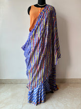 Load image into Gallery viewer, Lambani Embroidered Tussar Leheriya Saree