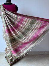 Load image into Gallery viewer, Karvati Kinar Vidarbha Tussar Checks Saree