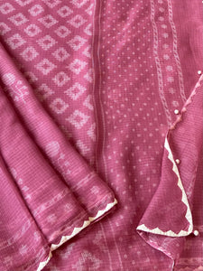 Kota Doria Appliqué Details Saree