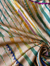 Load image into Gallery viewer, Lambani Embroidered Tussar Leheriya Saree