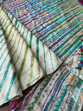 Load image into Gallery viewer, Lambani Embroidered Tussar Leheriya Saree