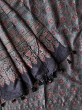 Load image into Gallery viewer, Ajrakh Tussar Kurta Dupatta Set