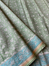 Load image into Gallery viewer, Block-Printed Silk-Cotton Saree