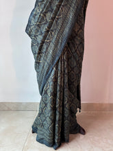 Load image into Gallery viewer, Ajrakh Desi Tussar Silk Saree