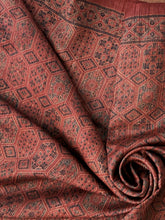 Load image into Gallery viewer, Ajrakh Tussar Silk Saree