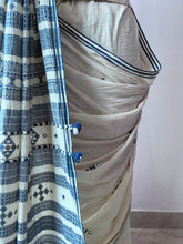 Load image into Gallery viewer, Handwoven Bhujodi Kala Cotton Saree