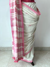 Load image into Gallery viewer, Handwoven Bhujodi Kala Cotton Saree