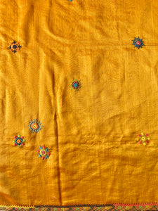 Lambani Embroidered Handwoven Maheshwari Silk-Cotton Saree.