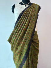 Load image into Gallery viewer, Ajrakh Desi Tussar Silk Saree