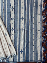 Load image into Gallery viewer, Handwoven Bhujodi Kala Cotton Saree