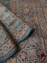Load image into Gallery viewer, Ajrakh Tussar Silk Saree