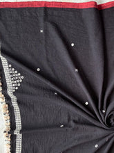 Load image into Gallery viewer, Handwoven Bhujodi Kala Cotton Saree