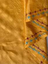 Load image into Gallery viewer, Lambani Embroidered Tussar Leheriya Saree