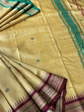 Load image into Gallery viewer, Karvati Kinaar Vidarbha Tussar Handwoven Saree