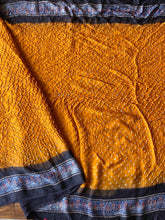 Load image into Gallery viewer, Ajrakh Bandhej fine Modal Silk Saree