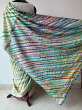 Load image into Gallery viewer, Lambani Embroidered Tussar Leheriya Saree