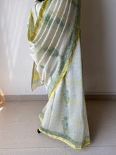 Load image into Gallery viewer, Block-Printed Silk-Cotton Saree