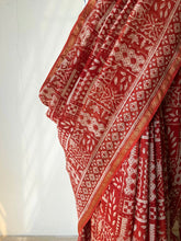 Load image into Gallery viewer, Block-Printed Natural Dye Silk-Cotton Saree