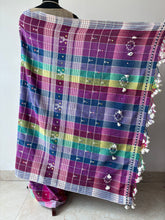 Load image into Gallery viewer, Handwoven Bhujodi Kala Cotton Saree