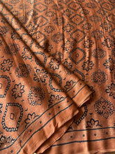 Load image into Gallery viewer, Ajrakh fine Modal Silk Lagdi Patta Saree