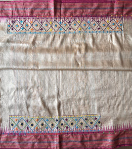 Lambani Karvati Kinaar Vidarbha Tussar Handwoven Saree