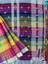 Load image into Gallery viewer, Handwoven Bhujodi Kala Cotton Saree