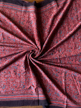 Load image into Gallery viewer, Ajrakh Mul Cotton Saree