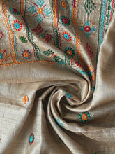 Load image into Gallery viewer, Lambani Tussar Unstitched Kurta - Natural Tussar