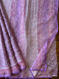 Kota Doria Crochet Lace Sarees