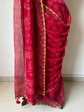 Load image into Gallery viewer, Kota Doria Appliqué Details Saree