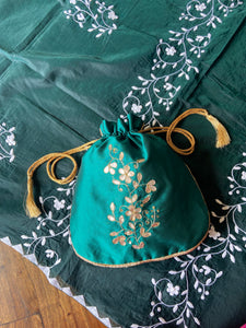 Silk Potli Green