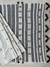 Load image into Gallery viewer, Handwoven Bhujodi Kala Cotton Saree