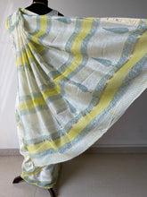 Load image into Gallery viewer, Block-Printed Silk-Cotton Saree