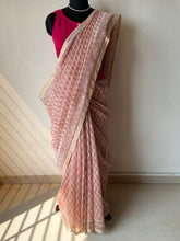 Load image into Gallery viewer, Block-Printed Silk-Cotton Saree