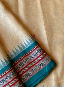 Karvati Kinaar Vidarbha Tussar Handwoven Saree