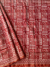 Load image into Gallery viewer, Block-Printed Natural Dye Silk-Cotton Saree