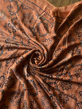 Load image into Gallery viewer, Ajrakh fine Modal Silk Lagdi Patta Saree