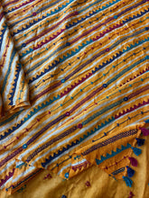 Load image into Gallery viewer, Lambani Embroidered Tussar Leheriya Saree