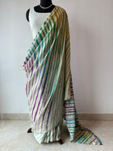 Load image into Gallery viewer, Lambani Embroidered Tussar Leheriya Saree