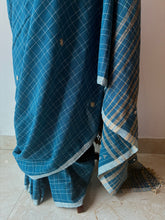 Load image into Gallery viewer, Handwoven Bhujodi Kala Cotton Saree