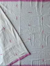 Load image into Gallery viewer, Handwoven Bhujodi Kala Cotton Saree