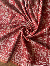 Load image into Gallery viewer, Block-Printed Natural Dye Silk-Cotton Saree