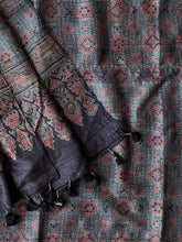Load image into Gallery viewer, Ajrakh Tussar Kurta Dupatta Set